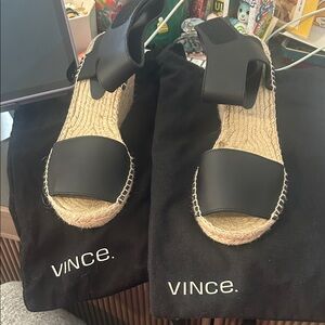 Vince Women's Black Espadrille Sandals Size 10